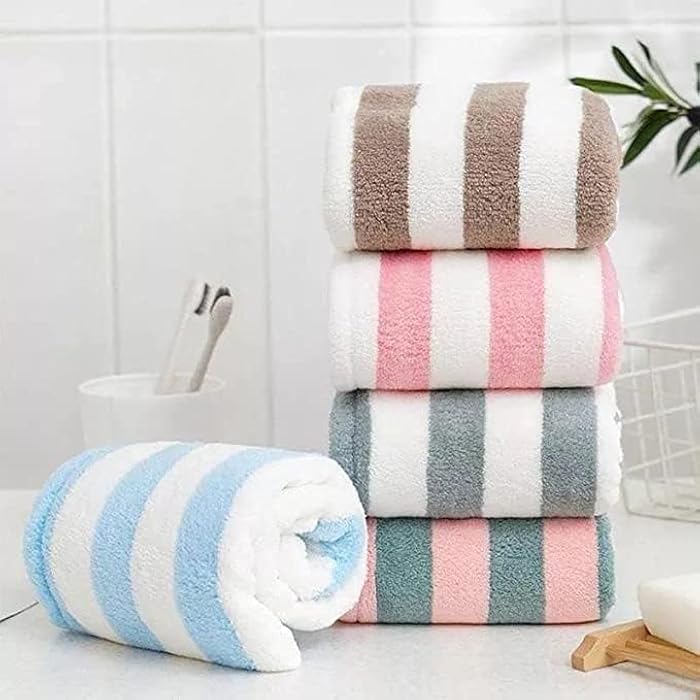 Generic Microfibre After Shower Hair Drying Wrap Womens Girls Lady's Towel Quick Dry Hair Hat Turban Head Wrap Bathing Accessories (Multicolor), One size - Image 4
